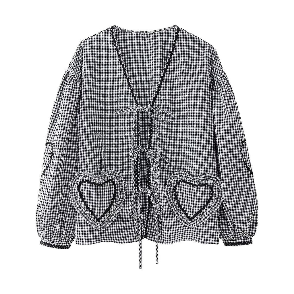 Organic Cotton Top - Pink Checks