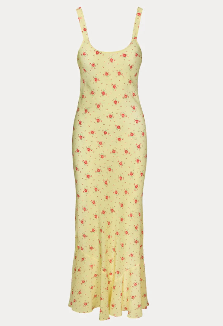 Vintage Floral Slip Maxi Dress