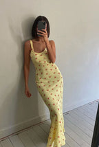 Vintage Floral Slip Maxi Dress