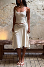 White Lace Y2K 2-Piece Set