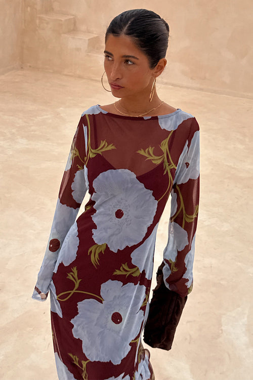 Blue Poppy  Dress