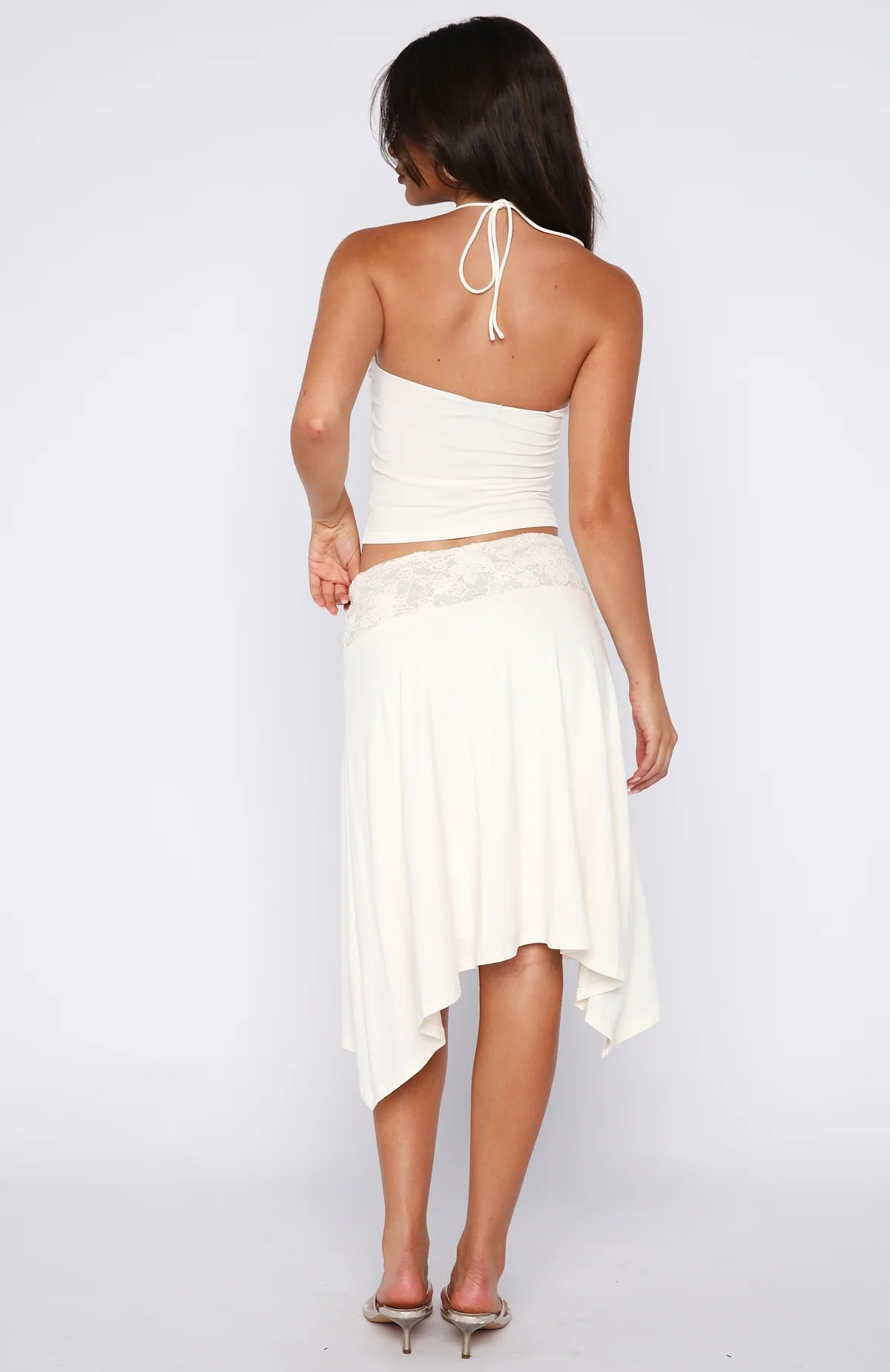 White Lace Y2K 2-Piece Set